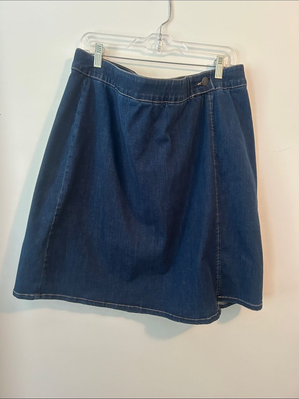 CJ Banks Dark Blue Denim A-Line Skort